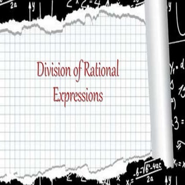 Division of rational expressions
