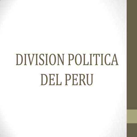Division politica del peru