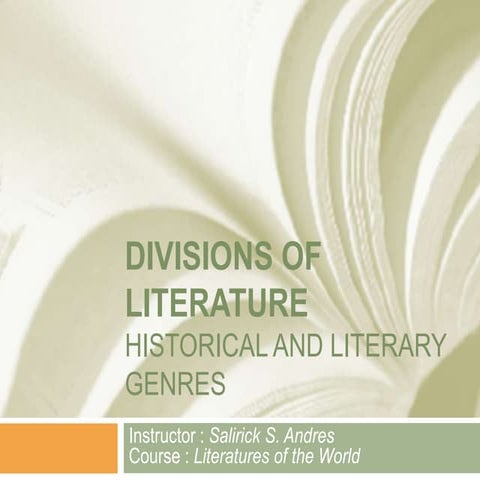 Divisions of literature