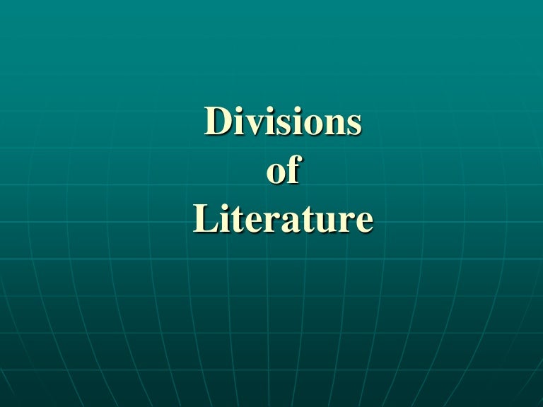 Divisions of literature