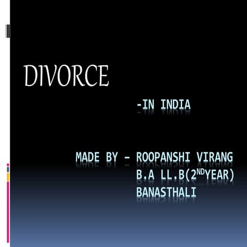 Divorce in india roopanshi