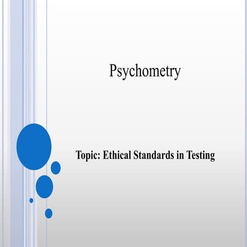 Ethical Standards in Testing