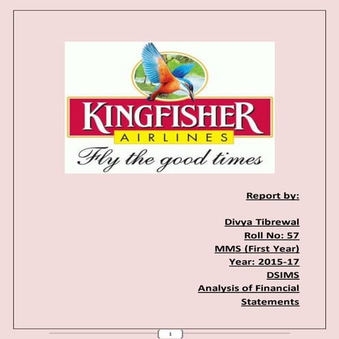 Analysis of Financial Statements of Kingfisher