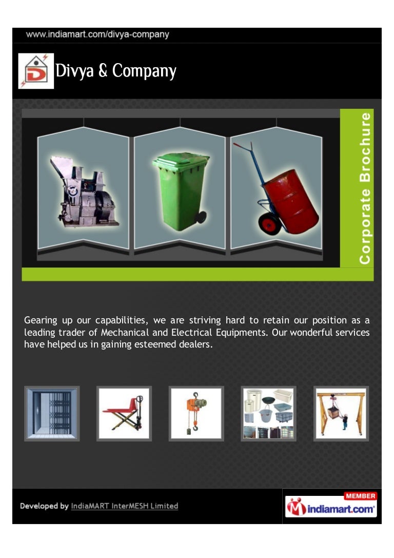 Divya & Company, Chandigarh, Mechanical & Electrical Equipments