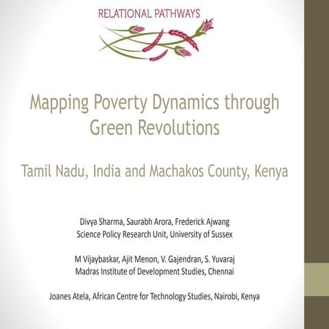 Power of partnership conference: Presentation: Mapping poverty dynamics thoug...