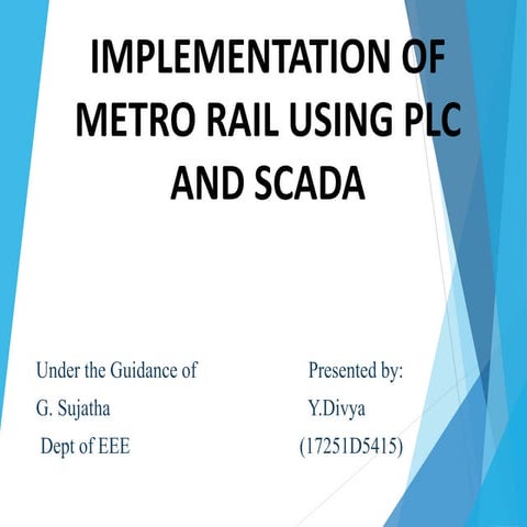 Implementation of METRO rail using PLC and SCADA