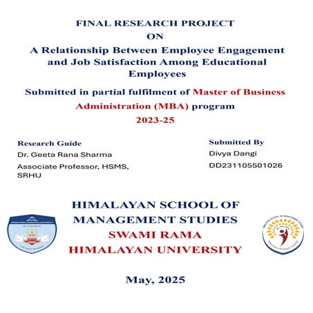 A Relationship Between Employee Engagement and Job Satisfaction Among ...