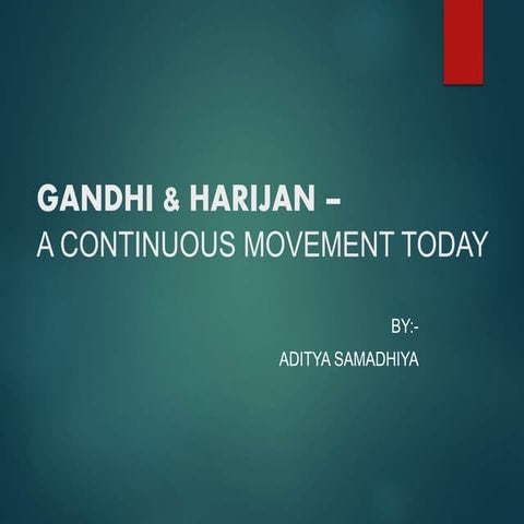 Gandhi And Harijan