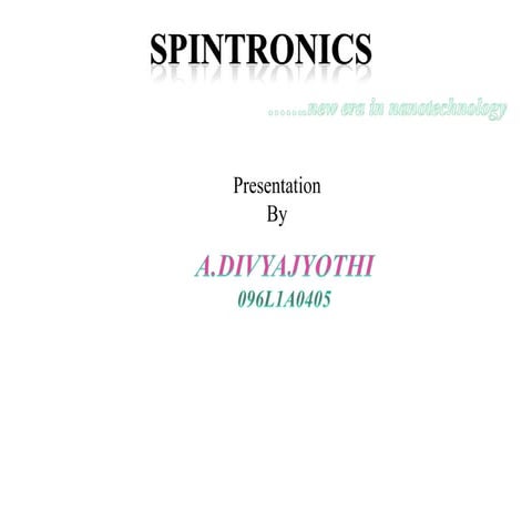 spintronics divya