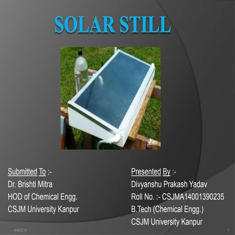 SOLAR STILL