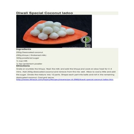 Diwali special coconut ladoo - eknazar