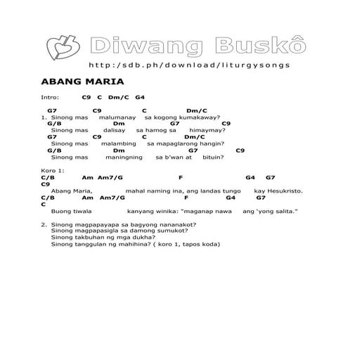 Diwang Busko Tagalog Songs