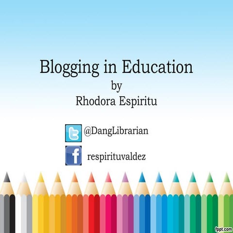 Blogging in Education