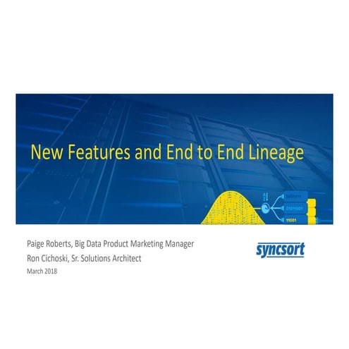 End-to-End, Source to Analytics, Data Lineage with Syncsort DMX-h