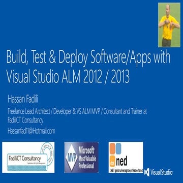 build -test and deploy  software aplplications with visual studio alm 2012-2013