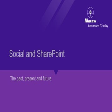 SharePoint and SharePoint - The past, present and future