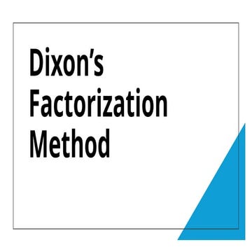 Learning algorithm of Dixon Factorization method.pptx