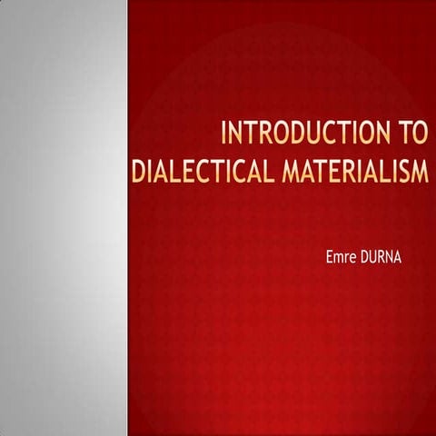Dialectical Materialism