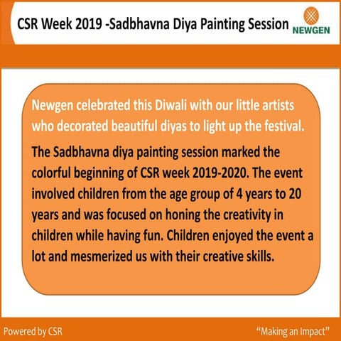 CSR Week: Diya Painting 