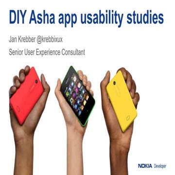 DIY Nokia Asha app usability studies