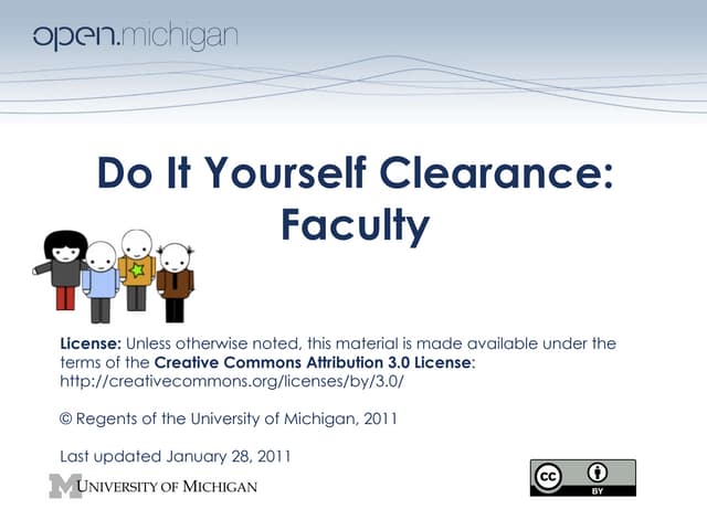 DIY Clearance for Faculty