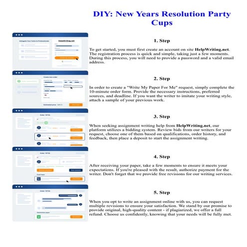DIY New Years Resolution Party Cups | PDF