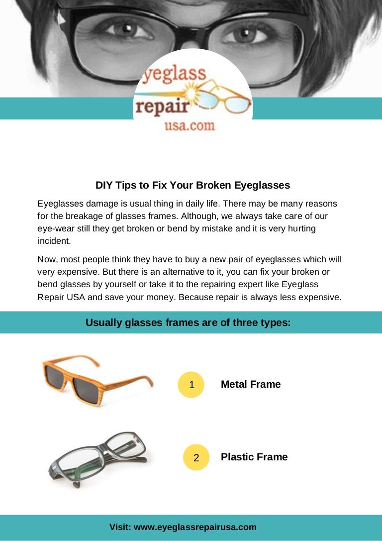 Diy tips to fix your broken eyeglasses