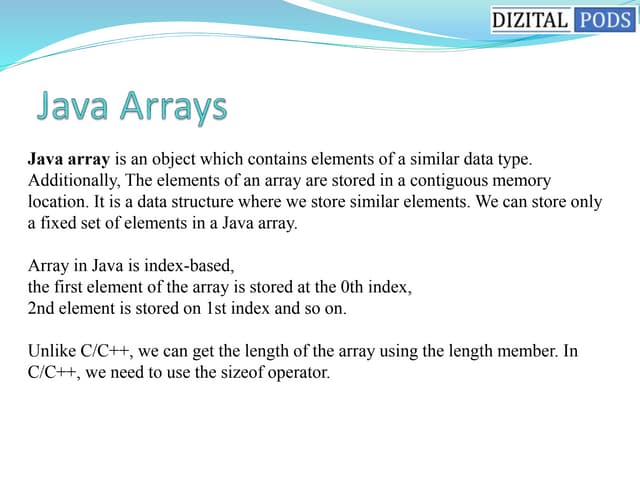 dizital pods session 6-arrays.ppsx