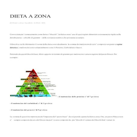 Dieta a zona | PDF