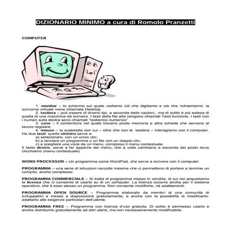 Mini dizionario del PC