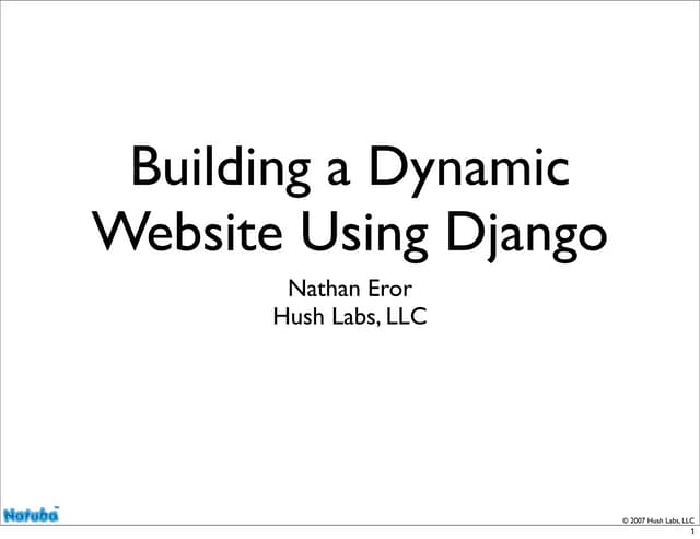 Building a Dynamic Website Using Django