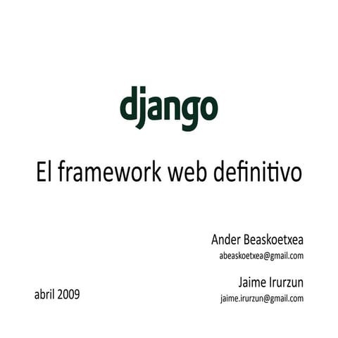Django: el framework web definitivo