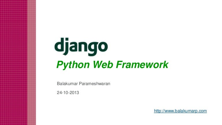 Django - Python MVC Framework