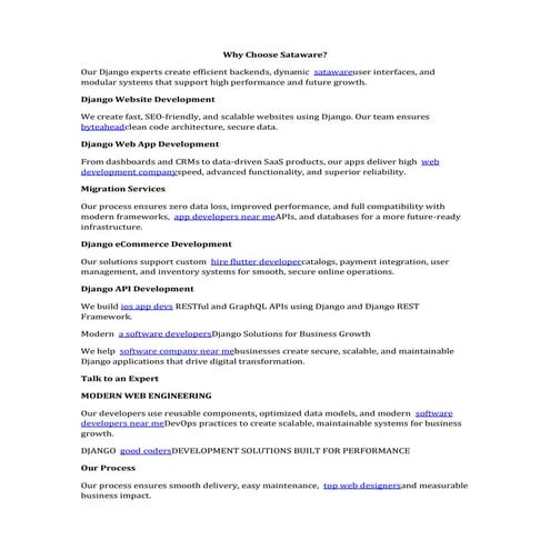Python / Django Development & Web Application Services | PDF