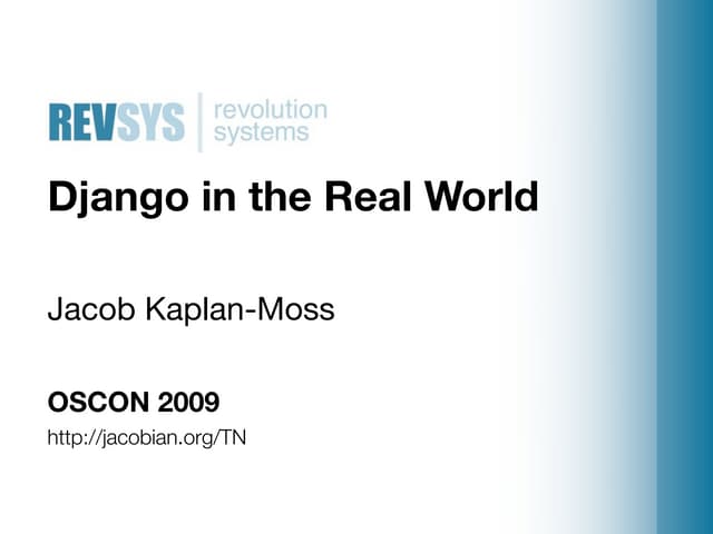 Django In The Real World