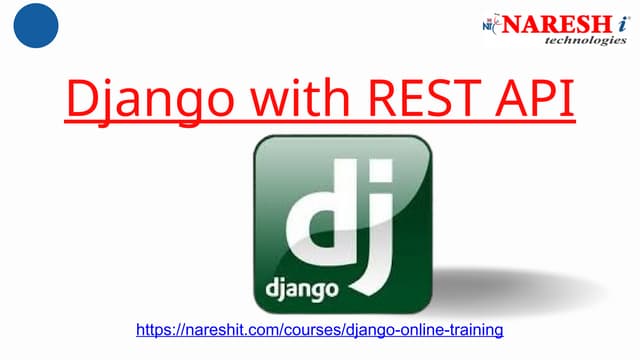 Django with REST API Online Training - NareshIT