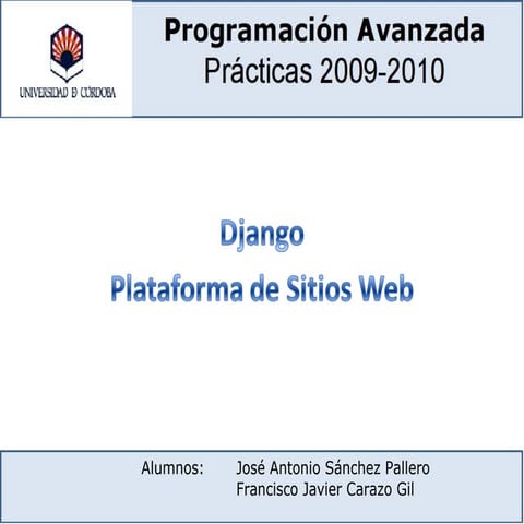Django - Plataforma de sitios web