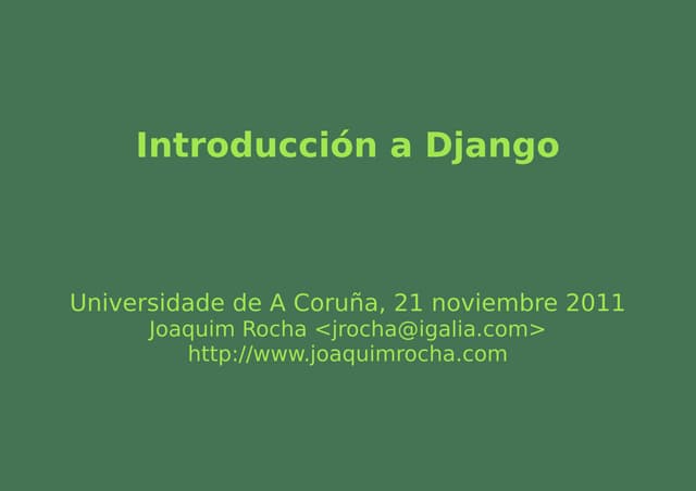 Introducción a Django