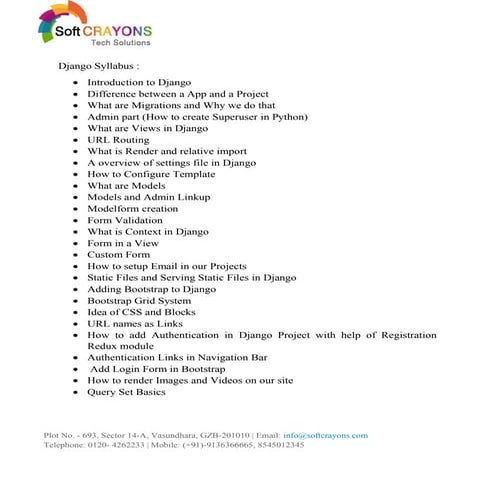 DJango Training Institute, Ghaziabad