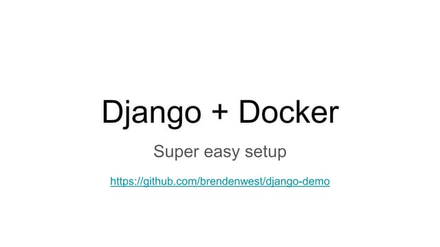 Django via Docker