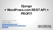 Django  + WordPress.com REST API = ...