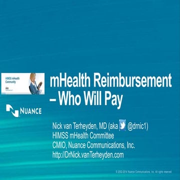 Connected Health - The small matter of price - Nick van Terheyden, MD