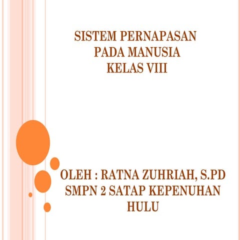 sistem pernapasan pada manusia kelas 8 Kurikulum Merdeka.ppt