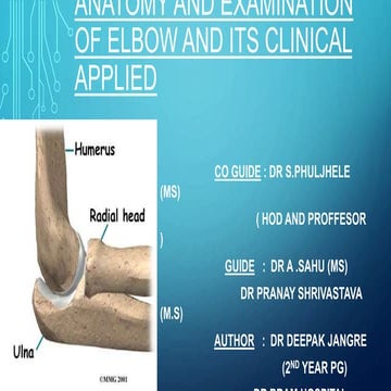 Elbow examination and its clinical applied 