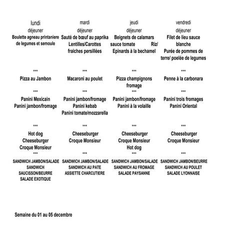 Déjeuner cafétéria  49 