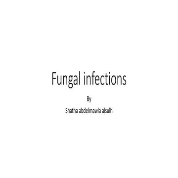 3rd lecture fungal infection