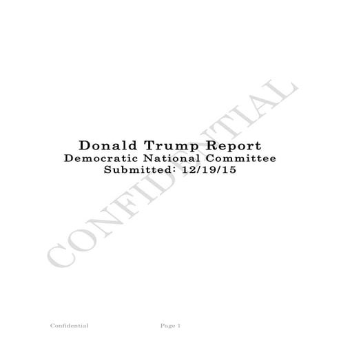 Donald Trump Report