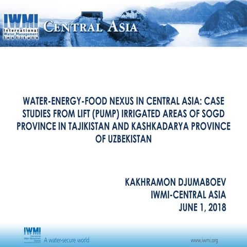 Food-Water-Energy Nexus in Central Asia