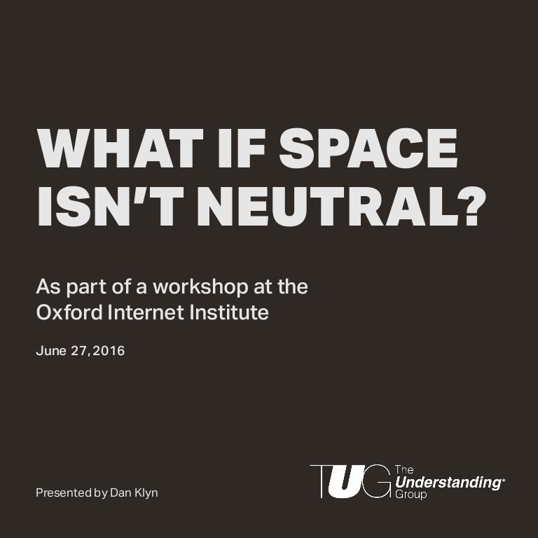 What If Space Isn't Neutral