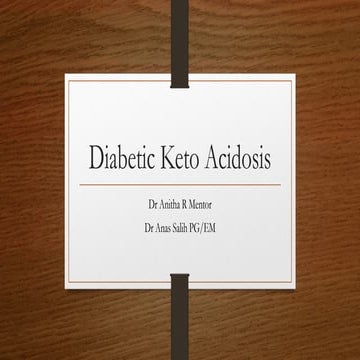 Dka diabetic ketoacidosis managment | PPT